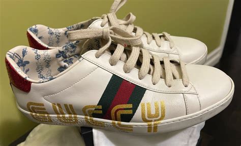 ace sneaker with guccy print|gucci ace tennis shoes.